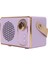 Şarj Edilebilir Eski Bluetooth Hoparlör, Retro Bluetooth 5.0 Hoparlör, Mini Bluetooth Hoparlör Hafıza Kartı Aux USB Kamp Partisi Hediyesi Için Şarj Edilebilir Mp3 Çalar (Mor) (Yurt Dışından) 1
