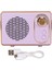 Şarj Edilebilir Eski Bluetooth Hoparlör, Retro Bluetooth 5.0 Hoparlör, Mini Bluetooth Hoparlör Hafıza Kartı Aux USB Kamp Partisi Hediyesi Için Şarj Edilebilir Mp3 Çalar (Mor) (Yurt Dışından) 2