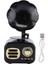 Mini Vintage Retro Bluetooth Akıllı Hoparlör Taşınabilir Hoparlör Müzik Çalar Masaüstü Dizüstü Bilgisayar Için Eski Moda Klasik Stil (Siyah) (Yurt Dışından) 1