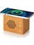 Kablosuz Şarj Aletli Bluetooth Hoparlör, 10 W Hızlı Kablosuz Şarj, 12 Saat Çalma Süresi, El Yapımı Bambu Hoparlörler, Küçük ve Taşınabilir, iPhone ipad Android Akıllı Cihazlar ve D (Yurt Dışından) 1
