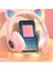 Flaş Işığı Sevimli Kedi Kulaklar Kablosuz Mikrofonlu Kulaklık Kontrolü LED Çocuk Kız Stereo Müzik Kask Telefon Bluetooth Kulaklık Hediye (Yurt Dışından) 3