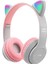 Yeni Yanıp Sönen LED Sevimli Kedi Kulaklar Kulaklık Bluetooth Kablosuz Mikrofonlu Kulaklık Tf Fm Çocuk Kız Stereo Müzik Kulaklık Yavru Earphon (Yurt Dışından) 1