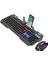 Kablolu Oyun Klavyesi ve Fare Kombinasyonu Rgb LED Arkadan Aydınlatmalı Klavye, El Dayanağı Telefon Tutucu ve Oyuncu Ofisi Için Kablolu Fareler (Yurt Dışından) 1