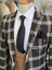 Erkek Takım Elbise Kombinli Italyan Kesim Slim Fit Ceket Yelek Pantolon-Siyah 4