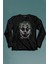 Batman Joker Typograpyh Tipografik Silüet Uzun Kollu Tişört Baskılı T-Shirt 1