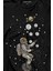 Uzayda Jonglör Astronot Top Çeviren Hokkabaz Cosmos Uzun Kollu Tişört Baskılı T-Shirt 2