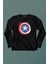Captain America Kaptan Amerika Kalkan Logo Uzun Kollu Tişört Baskılı T-Shirt 1