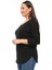 Büyük Beden Geniş V Yaka Yarım Kol Oval Yırtmaç Bluz 4