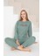 Kışlık Orta Kalınlıkta Nakışlı Pijama Takımı 1