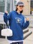 Kadın Sax Mavi The Theater Baskılı Kapüşonlu Sweatshirt 2