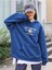 Kadın Sax Mavi The Theater Baskılı Kapüşonlu Sweatshirt 4