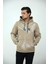Kapişonlu Yıkamalı Baskılı 3iplik Sweatshirt Hoodie 1