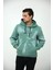 Kapişonlu Yıkamalı Baskılı 3iplik Sweatshirt Hoodie 1