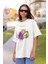 Bear Renkli Tasarım Baskılı Oversize T-Shirt 1