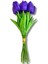 Yapay 10'lu Islak Lale Buketi 33 cm Mor 1