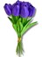 Yapay 10'lu Islak Lale Buketi 33 cm Mor 2