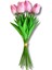 Yapay 10'lu Islak Lale Buketi 33 cm Pembe 1