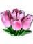 Yapay 10'lu Islak Lale Buketi 33 cm Pembe 4