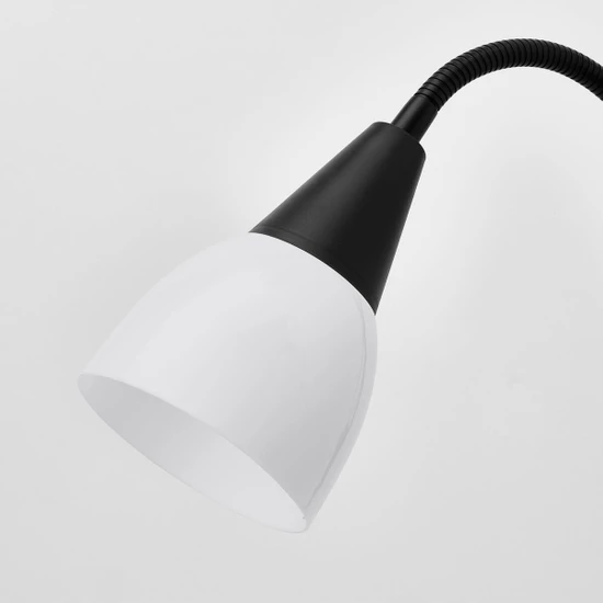 IKEA Yer Lambası, Siyah-Beyaz Renk 178 cm Lambader Ev Aydınlatma Dekorasyonu