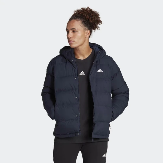 adidas Helionic Hooded Down Erkek Mont