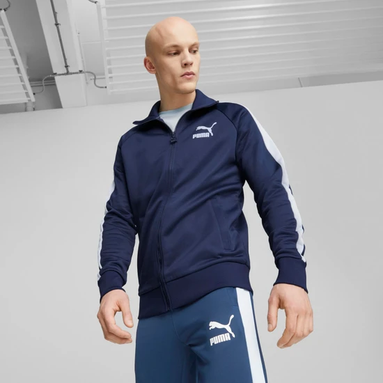 Puma Erkek Persian Blue Puma T7 Iconıc Track Jacket (S) Pt Mavi Erkek Fermuarlı Sweatshirt