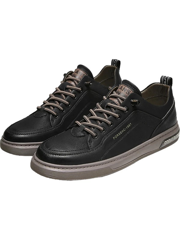 Shanyue Erkek Ayakkabıları Sonbahar ve Kış Erkek Rahat Deri Ayakkabı Erkek Çok Yönlü Spor Moda Ayakkabılar Erkek Kalın Tabanlı Küçük Beyaz Spor Ayakkabı (Yurt Dışından)