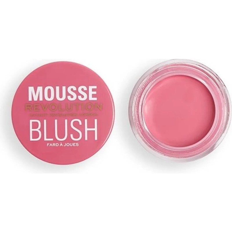 Revolution Mousse Allık Blossom Rose Pink – Krem Dokulu, Işıltılı ve Uzun Süre Kalıcı Allık, Tüm Cilt Tipleri İçin