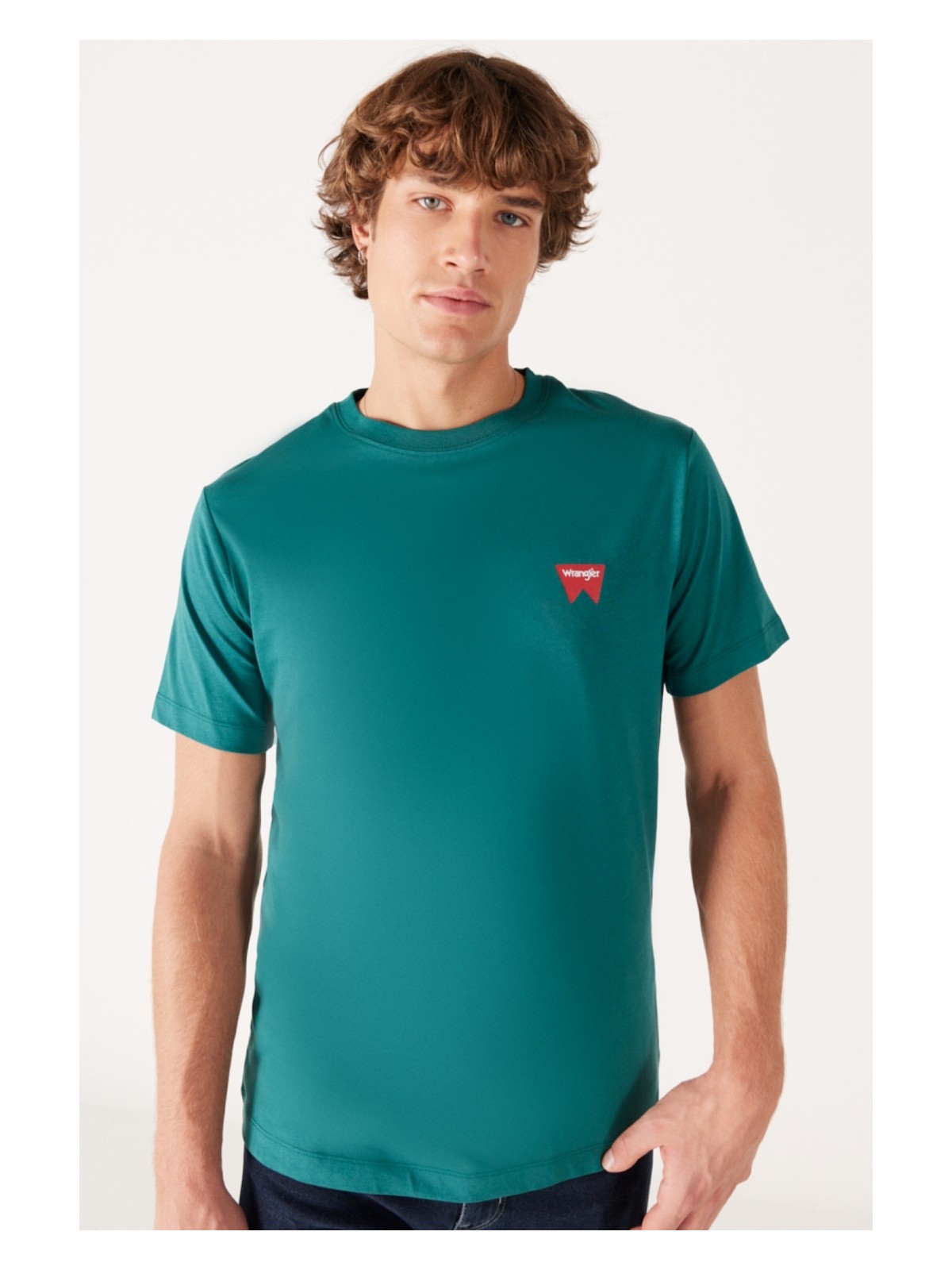 Wrangler %100 Pamuk Regular Fit Normal Kesim Minimal Logo Siyah Tişört - Görsel 3