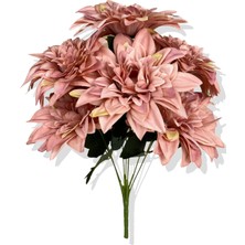 Yapay Yıldız Çiçeği Gül Kurusu 45 cm 7 Dal