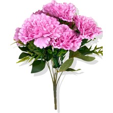 Yapay Pembe Karanfil Demeti 45 cm 7 Dal
