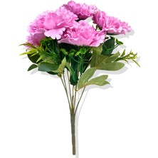 Yapay Pembe Karanfil Demeti 45 cm 7 Dal