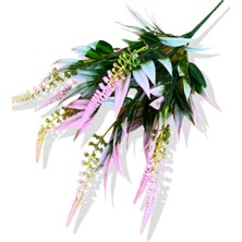 Yapay Yeşillik Demeti Pembe 40 cm 7 Dal