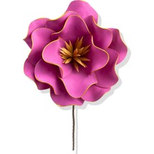 Tek Dal Latex Çiçek Gül Koyu Pembe 60 cm