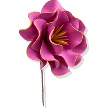 Tek Dal Latex Çiçek Gül Koyu Pembe 60 cm