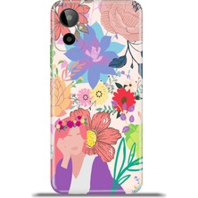 Cupcase General Mobile Gm 23 Se Kılıf Esnek Silikon Kamera Koruma 4K Desenli Özel Tasarım - Flora Girl