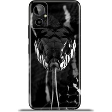 Cupcase General Mobile Gm 23 Se Kılıf Esnek Silikon Kamera Koruma 4K Desenli Özel Tasarım - Mamba Yilan