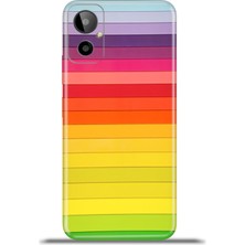 Cupcase General Mobile Gm 23 Se Kılıf Esnek Silikon Kamera Koruma 4K Desenli Özel Tasarım - Sıralı Renkler