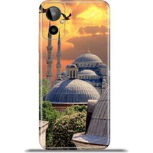 Cupcase General Mobile Gm 23 Se Kılıf Esnek Silikon Kamera Koruma 4K Desenli Özel Tasarım - Kızıl Istanbul