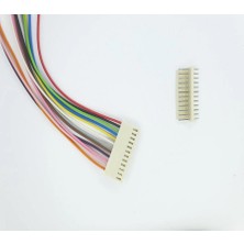 Sanec 2,54MM 12 Pin 2510 Kablolu Dişi Konnektör + 180D Erkek Pcb Tipi 30CM - 0,25MM - Çift Taraflı
