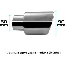 S-Dizayn Dacia Duster 2 Krom Egzoz Ucu Vidalı 60mm Çap 2018-2023 A+ Kalite