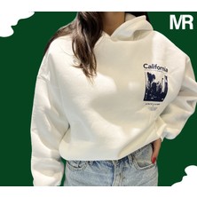 Moda Ritmi Beyaz Baskılı Unisex Sweatshirt