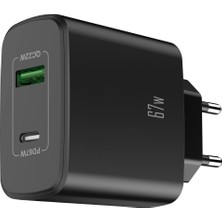 Airstorr  Ultra Turbo Pd Usb-C + Usb-A 67W Süper Hızlı Şarj  Adaptörü