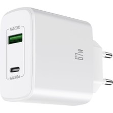 Airstorr  Ultra Turbo Pd Usb-C + Usb-A 67W Süper Hızlı Şarj  Adaptörü