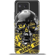 Cupcase Xiaomi Mi 13 Kılıf Esnek Silikon Kamera Koruma 4K Desenli Özel Tasarım - Dangerous