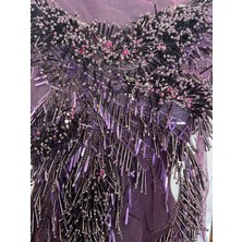 Gönülden Tasarım 53X46 cm Nişan Abiye Gelinlik Aksesuar Kabartma Işleme Aplike Dikiş