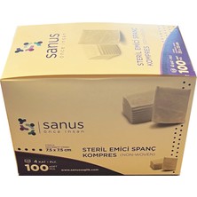 Sanus Steril Spanç Kompres 7,5 x 7,5 1kutu (100ADET)