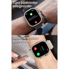 Kiwitime Watch 9 H12 Ultra SE 2023 Pusula Nfc Siri Vidalı Bluetooth Arama Özellikli Akıllı Saat