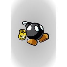 14 x 11 cm Yürüyen Bomba Sticker Motor Araba Kask Laptop Sticker
