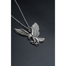 Kartal  Gümüş Kaplama Unisex Düz Zincir Kolye kod 658