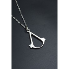 Assassin's Creed  Gümüş Kaplama Unisex Düz Zincir Kolye kod 677